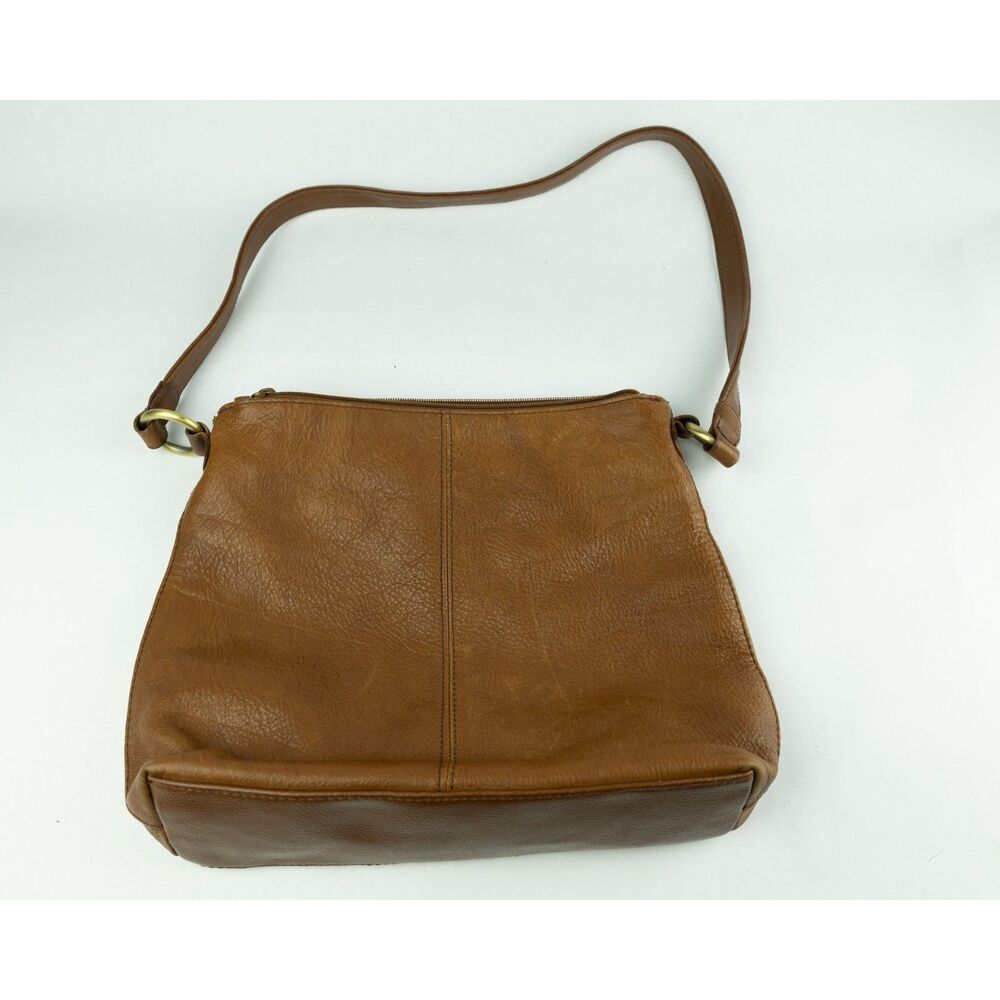 Rolfs Brown Leather Shoulder Handbag